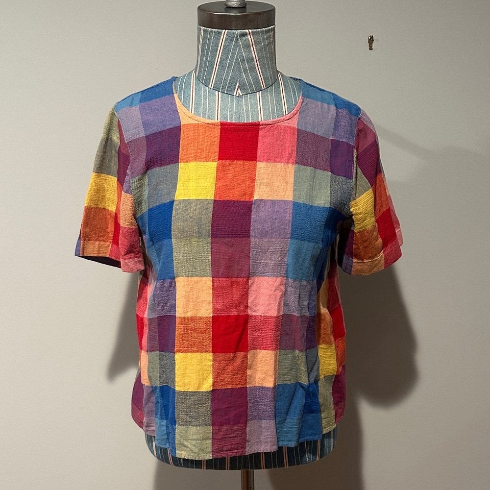 Madewell Multicolor Plaid Blouse
